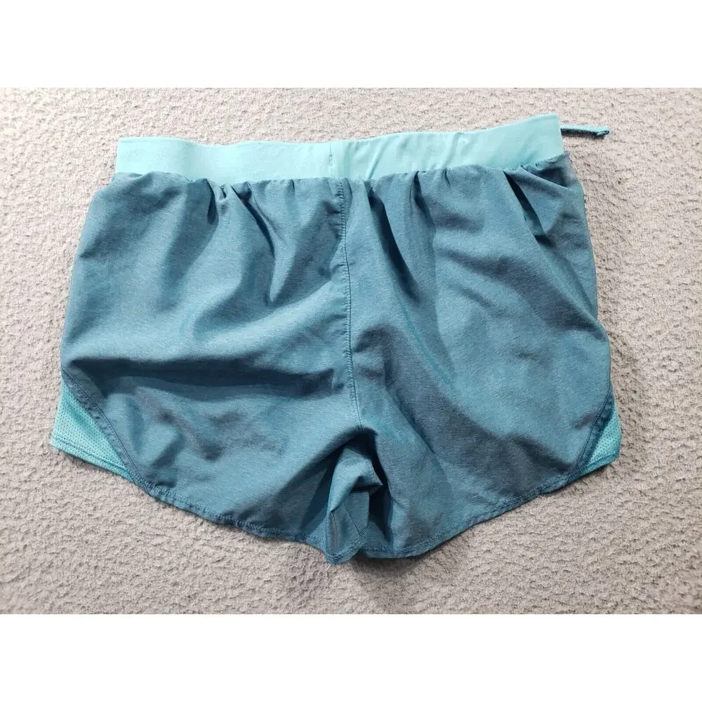 Under Armour Shorts Women's Medium Teal Blue 2.0 Fly By Running Athleisure 28x3 - Picture 9 of 16